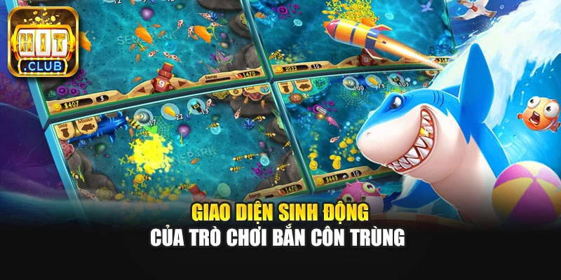 Giao diện sinh động của trò chơi bắn côn trùng 